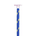 vidaXL Lodné lano modré 10 mm 500 m polypropylén – Obrázok 6