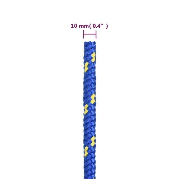 vidaXL Lodné lano modré 10 mm 500 m polypropylén – Obrázok 6