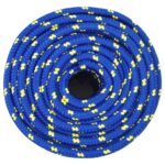 vidaXL Lodné lano modré 12 mm 100 m polypropylén – Obrázok 3