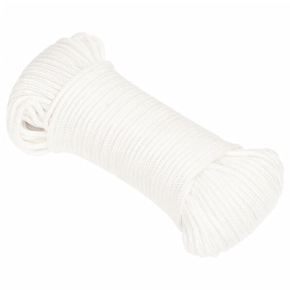 vidaXL Lodné lano biele 3 mm 25 m polypropylén – Obrázok 2