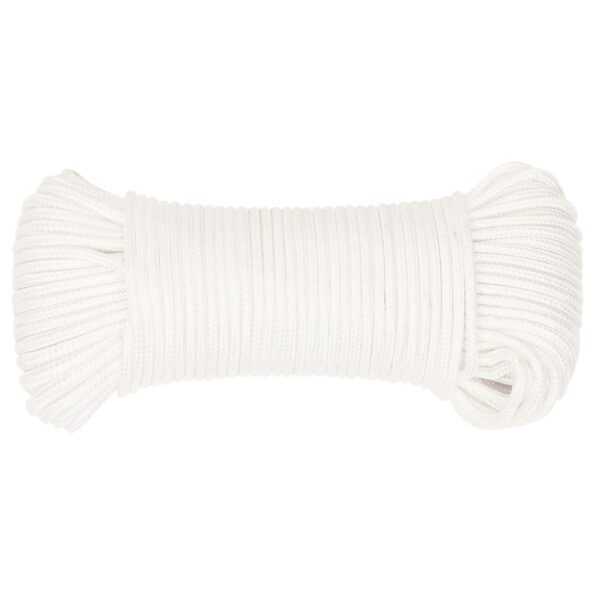 vidaXL Lodné lano biele 3 mm 25 m polypropylén – Obrázok 3