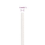 vidaXL Lodné lano biele 3 mm 25 m polypropylén – Obrázok 6
