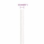 vidaXL Lodné lano biele 12 mm 250 m polypropylén – Obrázok 6
