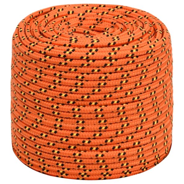 vidaXL Lodné lano oranžové 8 mm 250 m polypropylén – Obrázok 2
