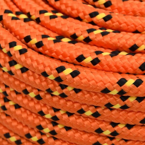 vidaXL Lodné lano oranžové 8 mm 250 m polypropylén – Obrázok 4