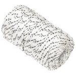vidaXL Pletené lodné lano biele 2 mm x 500 m polyester – Obrázok 2