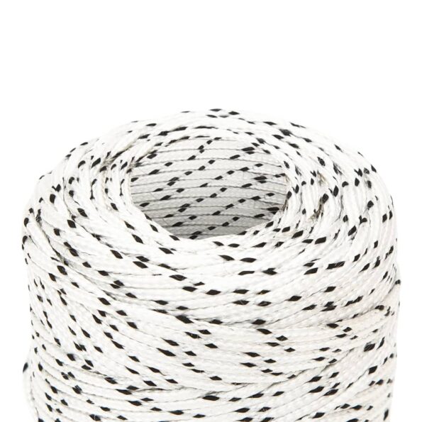 vidaXL Pletené lodné lano biele 2 mm x 500 m polyester – Obrázok 3