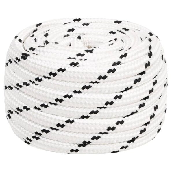 vidaXL Pracovné lano biele 16 mm 100 m polyester – Obrázok 2
