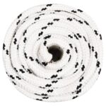 vidaXL Pracovné lano biele 16 mm 100 m polyester – Obrázok 3