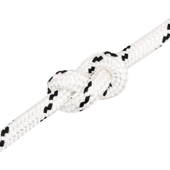 vidaXL Pracovné lano biele 16 mm 100 m polyester – Obrázok 5