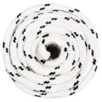 vidaXL Pracovné lano biele 18 mm 50 m polyester – Obrázok 3