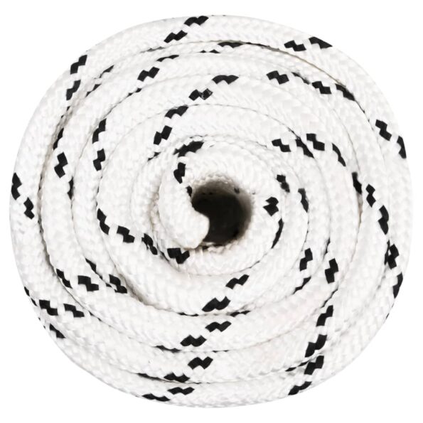 vidaXL Pracovné lano biele 18 mm 50 m polyester – Obrázok 3