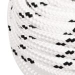 vidaXL Pracovné lano biele 18 mm 50 m polyester – Obrázok 4