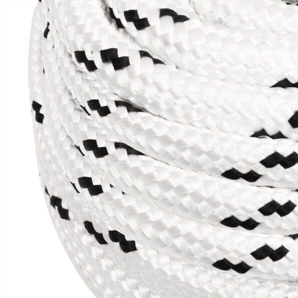 vidaXL Pracovné lano biele 18 mm 50 m polyester – Obrázok 4