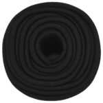 vidaXL Pracovné lano čierne 12 mm 250 m polyester – Obrázok 3