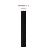 vidaXL Pracovné lano čierne 16 mm 100 m polyester – Obrázok 6