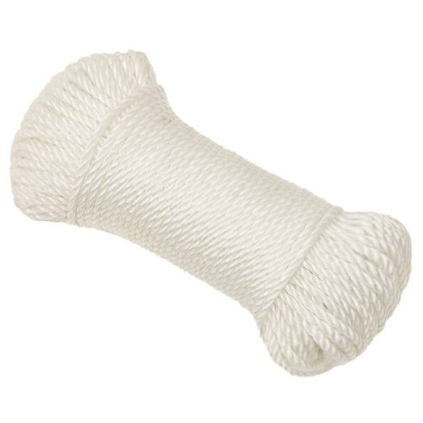 vidaXL Pracovné lano biele 8 mm 25 m polypropylén – Obrázok 2