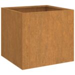vidaXL Kvetináč, 32x30x29 cm, cortenová oceľ – Obrázok 2
