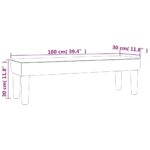 vidaXL Lavička čierna 100x30x30 cm látka – Obrázok 7