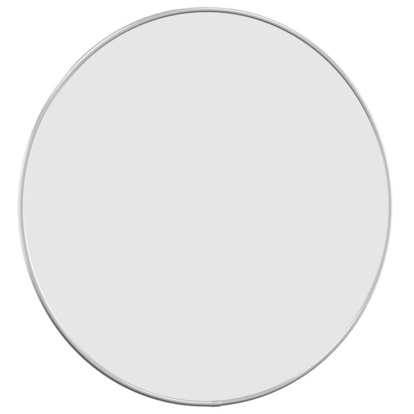 vidaXL Nástenné zrkadlo strieborné Ø 50 cm okrúhle – Obrázok 3