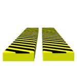 vidaXL Chrániče hrán 2 ks žlto-čierne 6x2x101,5 cm PU – Obrázok 2