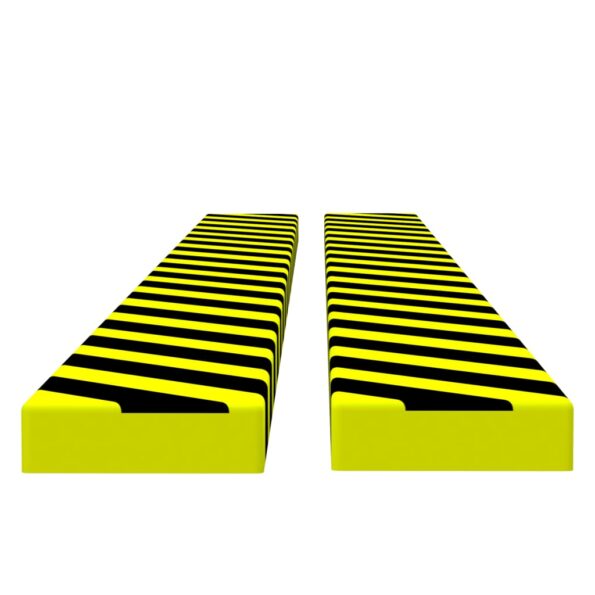 vidaXL Chrániče hrán 2 ks žlto-čierne 6x2x101,5 cm PU – Obrázok 2