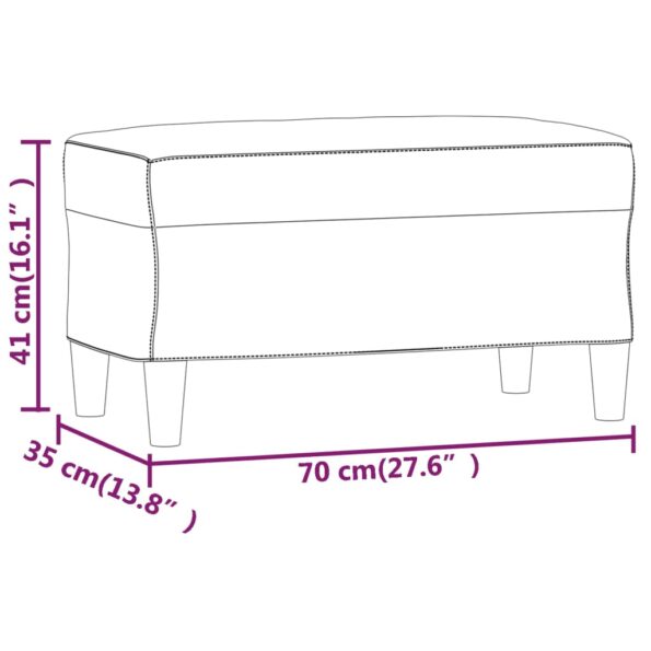 vidaXL Lavica bledosivá 70x35x41 cm látka – Obrázok 7