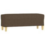 vidaXL Lavička hnedá 100x35x41 cm látka – Obrázok 2