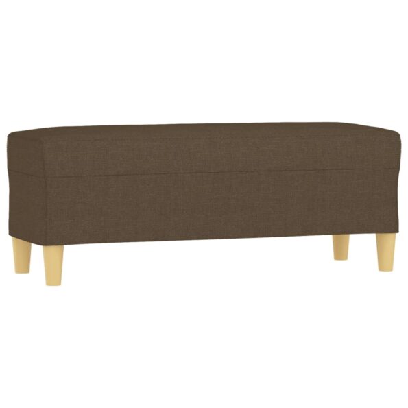 vidaXL Lavička hnedá 100x35x41 cm látka – Obrázok 2