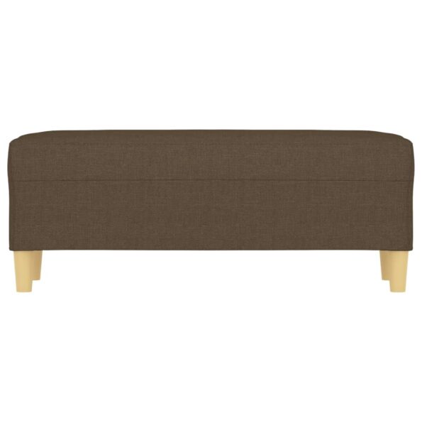 vidaXL Lavička hnedá 100x35x41 cm látka – Obrázok 3