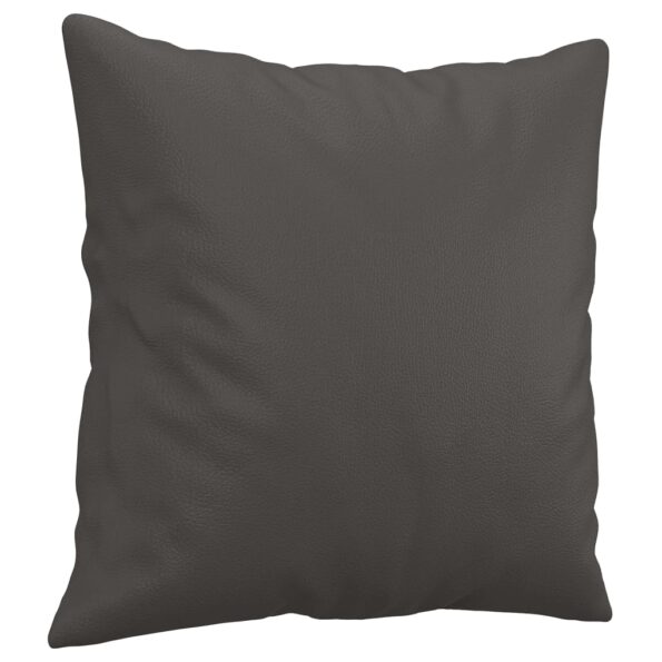 vidaXL Dekoratívne vankúše 2 ks sivé 40x40 cm umelá koža – Obrázok 3