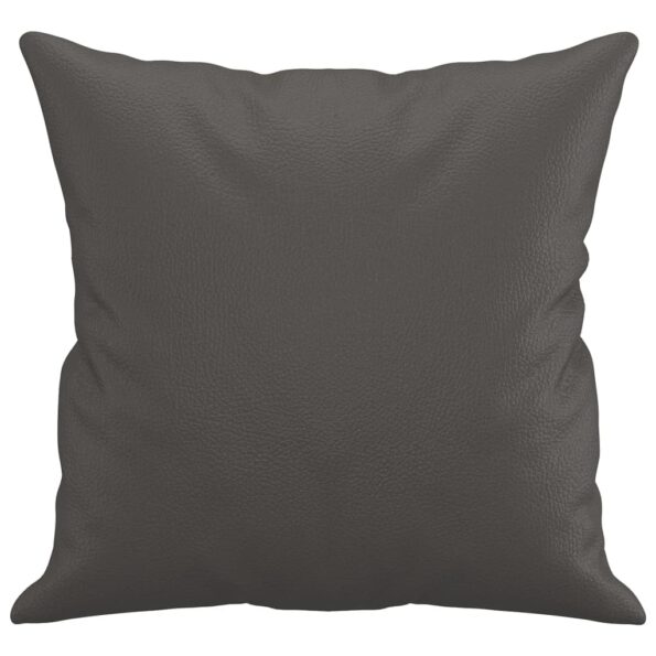 vidaXL Dekoratívne vankúše 2 ks sivé 40x40 cm umelá koža – Obrázok 4