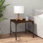vidaXL Bočné stolíky 2 ks dymový dub 40x40x35 spracované drevo – Obrázok 3