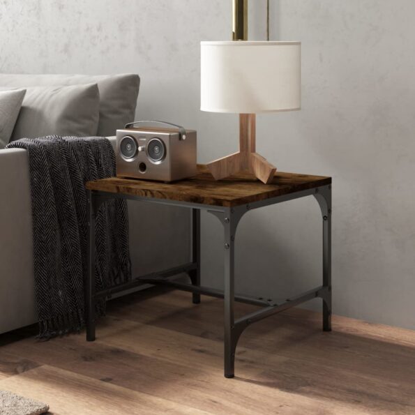 vidaXL Bočné stolíky 2 ks dymový dub 40x40x35 spracované drevo – Obrázok 4