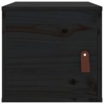 vidaXL Nástenné skrinky 2 ks čierne 31,5x30x30 cm masívna borovica – Obrázok 4