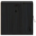 vidaXL Nástenné skrinky 2 ks čierne 31,5x30x30 cm masívna borovica – Obrázok 5