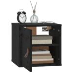 vidaXL Nástenné skrinky 2 ks čierne 31,5x30x30 cm masívna borovica – Obrázok 8
