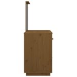 vidaXL Toaletný stolík hnedý 95x50x134 cm masívne borovicové drevo – Obrázok 7