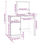 vidaXL Toaletný stolík hnedý 95x50x134 cm masívne borovicové drevo – Obrázok 10