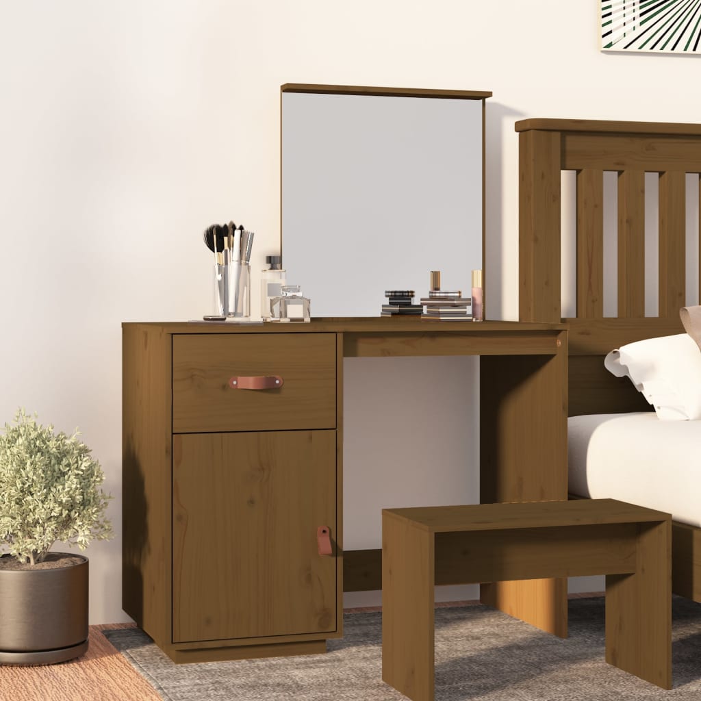 VXL8720287204831_m_en_hd_1.jpg vidaXL Toaletný stolík hnedý 95x50x134 cm masívne borovicové drevo – Obrázok 1