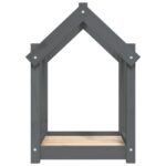 vidaXL Posteľ pre psa sivá 61x50x70 cm borovicový masív – Obrázok 6