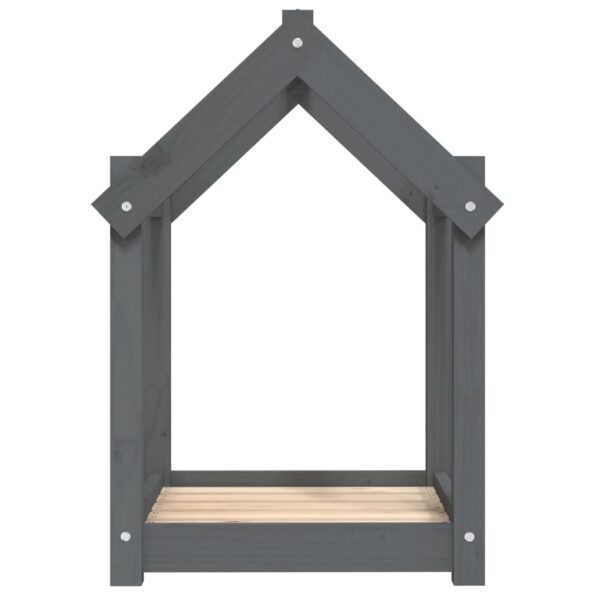 vidaXL Posteľ pre psa sivá 61x50x70 cm borovicový masív – Obrázok 6
