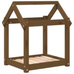 vidaXL Posteľ pre psa medovohnedá 61x50x70 cm borovicový masív – Obrázok 2