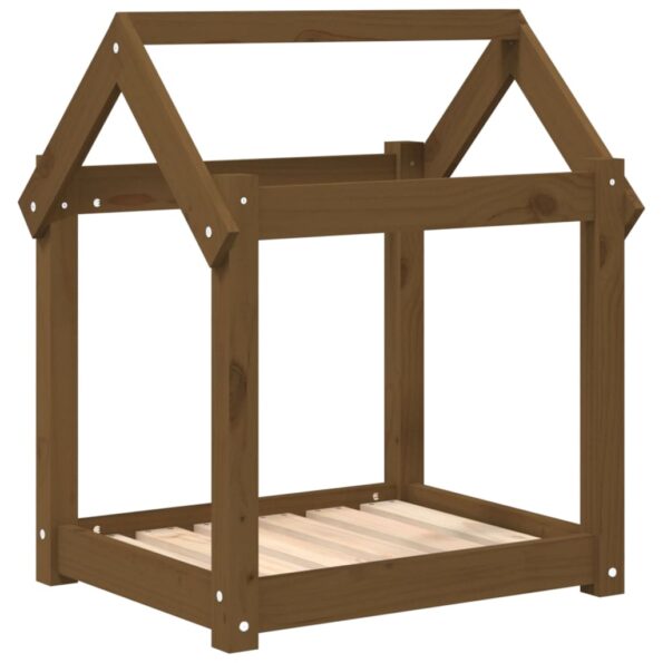 vidaXL Posteľ pre psa medovohnedá 61x50x70 cm borovicový masív – Obrázok 2