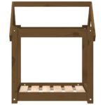vidaXL Posteľ pre psa medovohnedá 61x50x70 cm borovicový masív – Obrázok 5