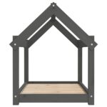 vidaXL Posteľ pre psa sivá 81x60x70 cm borovicový masív – Obrázok 6