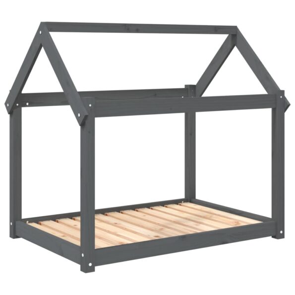 vidaXL Posteľ pre psa sivá 101x70x90 cm borovicový masív – Obrázok 2