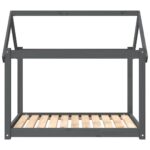 vidaXL Posteľ pre psa sivá 101x70x90 cm borovicový masív – Obrázok 5