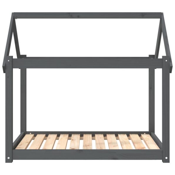 vidaXL Posteľ pre psa sivá 101x70x90 cm borovicový masív – Obrázok 5