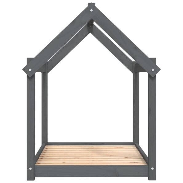 vidaXL Posteľ pre psa sivá 101x70x90 cm borovicový masív – Obrázok 6